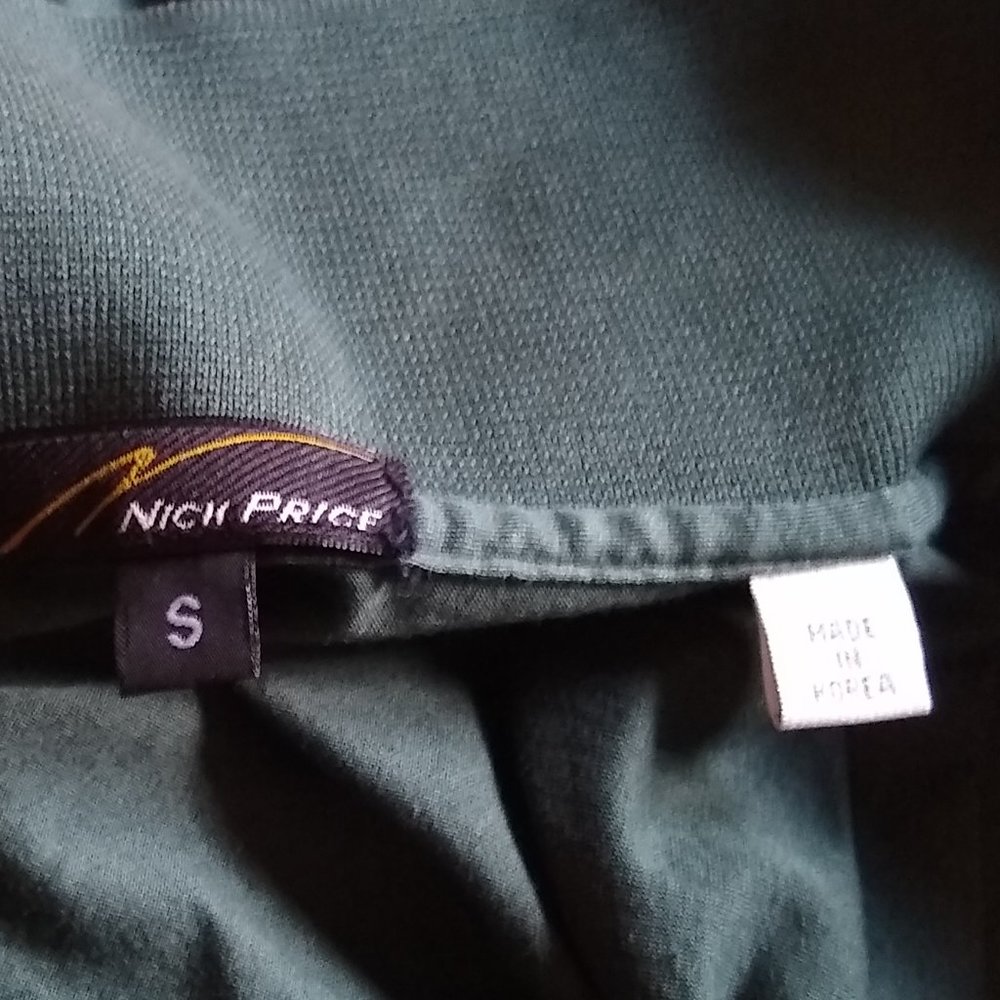 NICK PRICE Golf Shirt 100% Cotton Hunter Green Short Sleeves - Picture 3 of 5